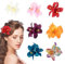 7 Piezas Pinzas para el Pelo con Flor, Pinzas Pelo Flor, Clips de Pelo de Flor, Pinzas Pelo Mujer, Horquillas para el Pelo con Diseño de Flores, Flor Hawaiana Pelo, Accesorios para Mujeres y Niñas