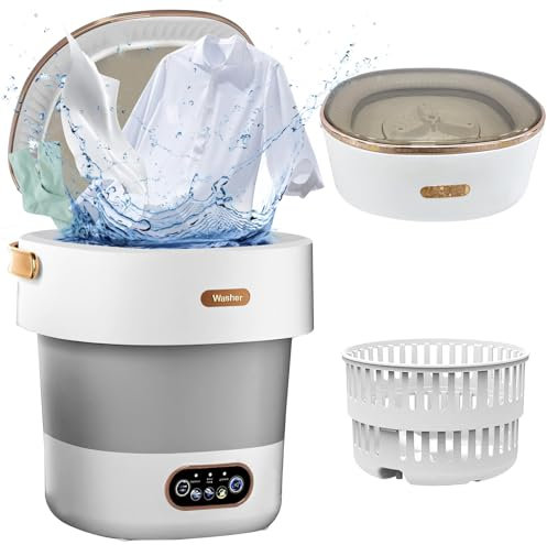 Machine à Laver Portable 13l, Mini Machine à Laver Pliable Avec 3 Modes Pour Vêtements De Bébé, Sous-Vêtements, Chaussettes, Petite Machine à Laver Pour Voyage, Camping Appartement Camping-Car Dortoir