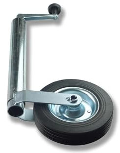 Torado Anhänger Stützrad bis 150 kg Ø 48mm mit Kurbel Rad für Hänger Anhänger Zubehör Anhängerstützrad