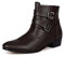 Stivaletti da uomo in pelle nera, stivali in pelle alta, scarpe da lavoro con tacco, scarpe da lavoro alla moda, scarpe da passeggio, stivali corti, comodi ed eleganti in pelle per occasioni formali,