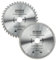 (Pack Of 2) 216mm x 30mm Bore x 40T & 80T TCT Circular Wood Saw Blade Fits Festool Bosch Makita Dewalt Circular Saws Etc. Comes with 25mm 20mm & 16mm Reduction Rings. Circular Saw Blades