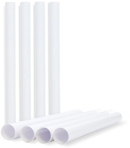 16 White Radiator Pipe Covers - Snap on 19.5cm PVC Pipe Sleeves, Easy to Install Radiator Sleeves (16)