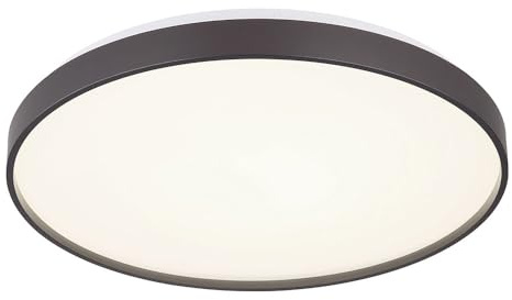 LED Deckenleuchte anthrazit Wohnzimmerlampe Decke Küchenleuchte Deckenlampe, Acryl Metall, LED 24W 1400Lm warmweiß, D 48 cm