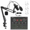 ANGEEK BM800 Kondensator-Mikrofon，Kit für tragbare Soundkarten, Live Sound Card with Effects and Voice Changer Multiple Sound Effects，Audio Mixer，für Streaming, Singen, YouTube und Gaming