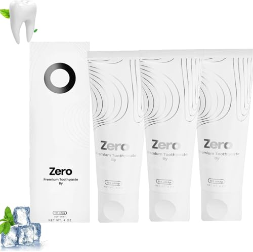 Zero Zahnpasta 10% Nano-Hydroxylapatit für verbesserten Zahnschmelzschutz, natürliche fluoridfreie Zahnpasta für empfindliche Zähne, stärkt den Zahnschmelz (3PCS)