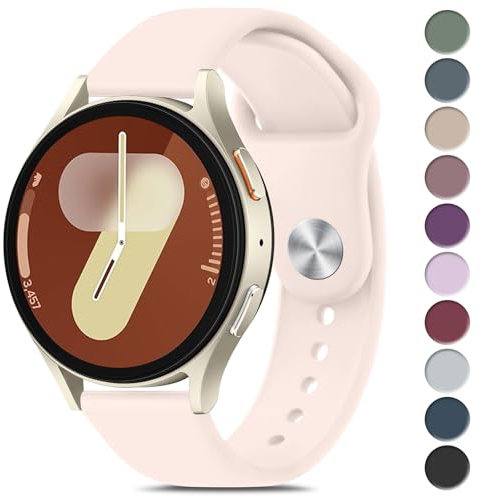 Oumida Correa Samsung para Samsung Galaxy Watch 7 6 40mm 44mm / FE 40mm / Galaxy Watch 6 Classic 47mm 43mm, 20mm Silicona Pulseras Reloj de Repuesto Deportiva para Mujer Hombre (Rosa)