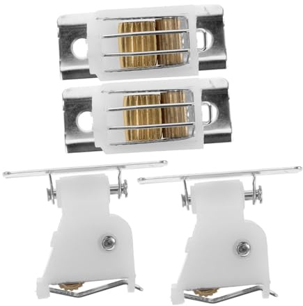 NUOBESTY 4pcs Bamboo Curtain Lock Shade Hardware Window Blind Lock Repair Kit Blind Cord Weights Stoppers and Shade Pulley for Curtain Repairing Parts