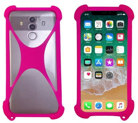 Lankashi Housse Case Cover Etui Coque Soft Silicone Bumper Couverture Protecteur Phone Case pour Bigme HiBreak E Ink 5.84 Rose