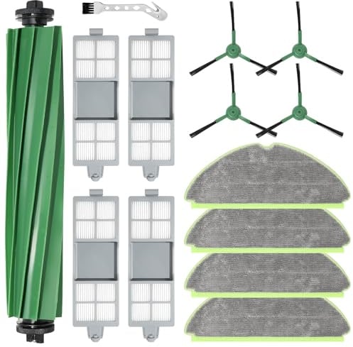 DianSung Accesorios para iRobot Roomba 205 Dust Compactor Robot Aspirador Piezas de Repuesto, 1 Cepillo Principal, 4 cepillos Laterales, 4 filtros HEPA, 4 paño
