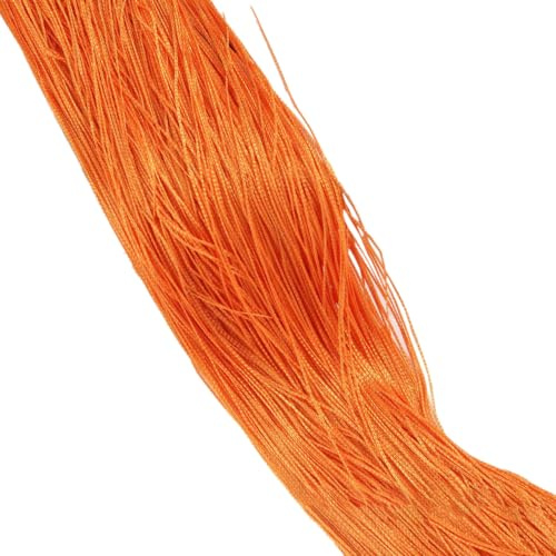 Aniyan 1 Stück Fadenvorhang 1x2m – Fadengardine aus Polyester, 240 Fäden/m, durchschimmernd & dekorativ – Türvorhang, Raumteiler, Fensterdekoration, Vorhang für Wohnzimmer & Flur (Orange)