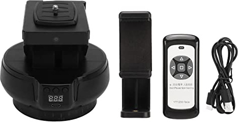 Rcniso Stabilizzatore di Tracciamento del Viso con Testa per Treppiede Elettrico Wireless per Fotocamera per Smartphone per Fotografia Vlog