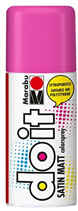 Marabu 21070006033 - Do it Satin Matt rosa, Colorspray auf Acrylbasis, styroporfest, schnell trocknend, sehr gute Deckkraft, wetterfest, für große und kleine Bastelarbeiten, 150 ml Sprühdose