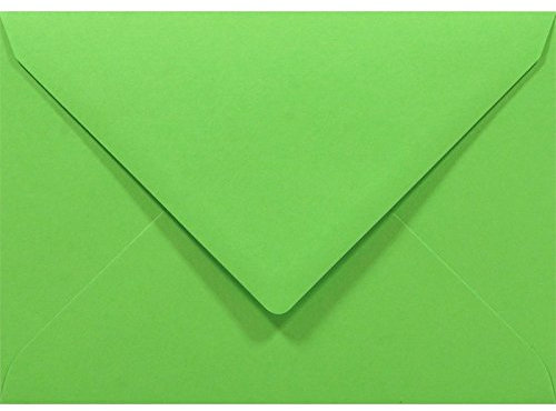 Netuno 100 Brief-Umschläge Grün DIN C6 114 x 162 mm 80g Rainbow Briefkuverts farbig Spitzklappe ohne Fenster grüne Briefumschläge Hochzeit Geburtstag Taufe Weihnachten Umschläge bunt Briefhüllen C6