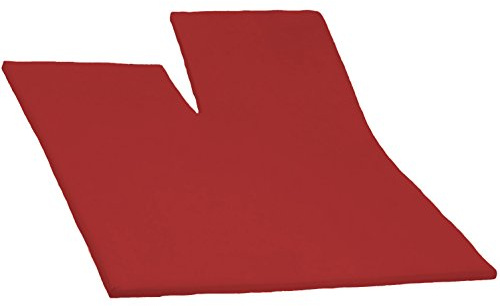 Dormisette Split Topper Spannbettlaken Boxspring Bett 180-200 x 200-220 cm (Rubin rot, EIN Einschnitt)