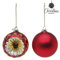 ATOSA bolas de navidad 8cm cristal rojo 2 unidades
