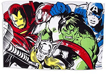 Marvel Comic Bettwäsche., Mehrfarbig, 150 x 100cm