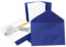 75x Falt-Karten Set in Nacht-Blau inklusive Brief-Umschläge DIN B6 - Faltkarte B6 - Einlegeblatt und silbernem Schmuckband