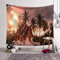 Boyouth Weltberühmter Architektur-Wandteppich, Wandbehang,thailändischer Tempel und Palme im Sonnenuntergang-Muster,Wandteppich für Wohnzimmer,Schlafzimmer,Wohnheim,Dekoration,200 x 150 cm