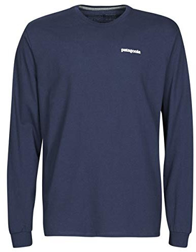Patagonia M's L/S P-6 Logo Responsibili-tee Long-Sleeved T-Shirt, Men, Mens, Long-Sleeved t-Shirt, 38518, Classic Navy Blue, 2XL