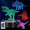 Dinosaurier Nachtlicht Geschenke, 4PCS Nachtlampe Spielzeug mit 16 Farbwechsel und Fernbedienung, Geschenke für Jungen ab 4 5 6+ Jahre