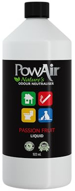 PowAir Flüssiger natürlicher Geruchsneutralisierer – Passionsfrucht-Duft – vielseitige Geruchskontrolle für Reinigungslösungen, Sprayer und Diffusoren 922ml