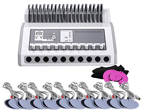 PAKASEPT TENS EMS Reizstromgerät 10 Kanäle, Muskelstimulator Maschine EMS Kombi-Gerät Elektrische Muskelstimulator Maschine Schmerzlinderung Massage, TENS Gerät Reizstromgerät