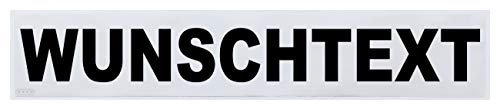 Reflexschild Rückenschild glänzend reflektierend Mikroprismen mit Wunschtext individuell wie RETTUNGSDIENST FEUERWEHR NOTARZT in verschiedenen Farben und Größen (42x8cm, weiß/silber)