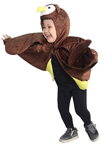 Seruna Eulen-Kostüm, An79 74-98, Umhang für Baby Babies Klein-Kind, Eule Uhu Vogel Kostüm-e Fasching Karneval Kleinkinder-Karnevalskostüme Faschingskostüme