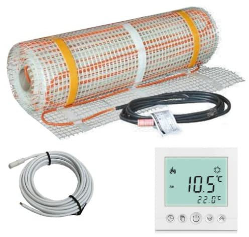 500 Watt PREMIUM Fußbodenheizung elektrisch Fliese Bad Heizmatte Thermostat 2,5 m²