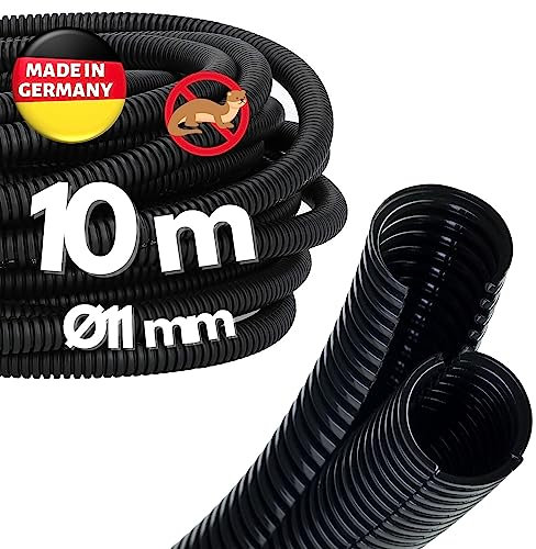 10 Meter Kalitec Wellrohr Twin NW 13 I Wellschlauch zweiteilig I Solarwellrohr I Marderschutzrohr I Leerrohr I Kabelschutz AD 16 mm ID 11 mm