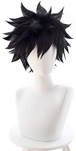 Xiemushop Short Schwarz Styled Hero Academia für My Boku no Dabi Cosplay Perücke mit kostenloser Kappe