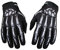 TOSSPER 1 Stück Motorradhandschuhe Radfahren Punk Handschuhe Schädel Knochen Skelett Gothic Handschuhe Volle Finger Reiten Handschuhe Schwarz