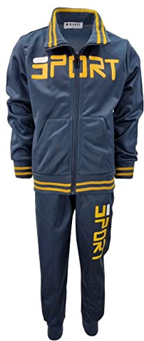 Fashion Boy Jogginganzug Trainingsanzug Freizeitanzug Jungen/Mädchen in Grau, Gr. 104, mf6032.4