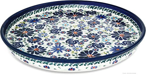 Bunzlauer keramik Piatto piano originale con bordo alto 2,5 cm, Ø 24,5 cm, decorazione DU126
