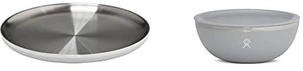 Hydro Flask OKP10035 10 INCH Plate Birch Flask, Stainless Steel With OKB1035 1 QT Bowl W. LID Birch Flask, Stainless Steel