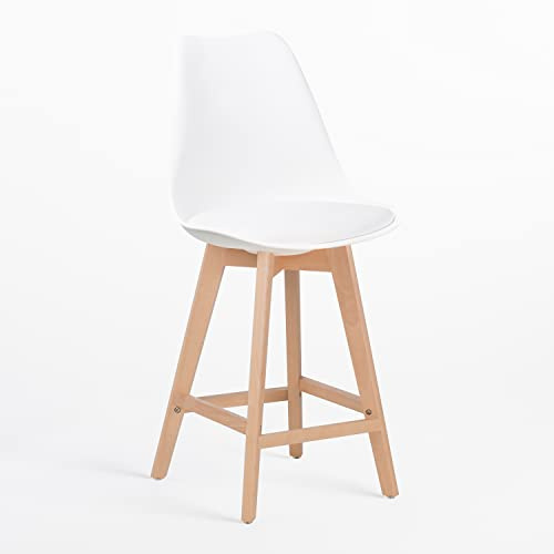 SKLUM 2er Set Barhocker 67 cm Nordic Weiss