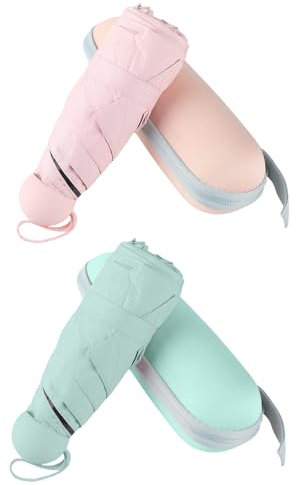 BAODINI Parapluie Pliant Portable Poche Parapluie Protection Solaire Anti-UV étanche Ultra Léger Compact Ombrelle Voyage Mini Umbrella pour Homme Femmes Enfant