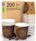Eurocali 200 Petits Gobelets en Papier 65ml Mini Gobelets Jetables Biodégradables Écologiques Design PubCUP - Tasses en Carton Résistant à la Chaleur pour Café Italien