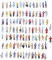 100pcs Dipinto Modello Persone Figure Scala N (da 1 a 150)
