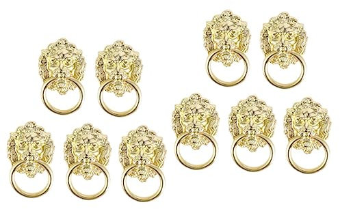 OSALADI 10 Stk Handhaben Fallring-schubladenzüge Retro-möbelgriffe Ringknöpfe Vintage Kommode Knopf Dekorative Schrankgriffe Vintage Löwenkopfknöpfe Küchenschrank Zinklegierung Hardware-
