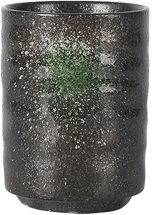 Tazas de té de estilo japonés de 200 ml, platos de sushi, vajilla de cerámica, hornos de microondas, tazas de agua creativas dibujadas a mano de estilo vintage, taza recta de sushi, bosque verde, 201