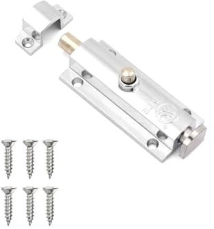 ORTAVA Schlossriegel,Automatisch Bolzenriegel,Türriegel Abschließbar,TürverriegelungGeeignet für Hotels,Pensionen,Fenster,Badezimmer（122×30mm）