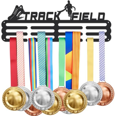SUPERDANT Leichtathletik Medaillenaufhänger Medaillenhalter Für Männliche Sport Und Kunstmedaillen Präsentationsständer Wandmontage Eisenband Hakenaufhänger Dekor Auszeichnungen Bänderhalter