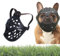 Maulkorb für Hunde mit kurzer Schnauze, französische Bulldogge, mit ausgestrecktem Design, um zu verhindern, dass Essen, Beißen und Lecken, Netzstoff und atmungsaktiver Maulkorb für die Fellpflege