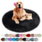 nvdsivee Hundebett Rund Katzenbett PlüSch Hundebetten Maschinenwaschbar Hundematte Hundekissen für Kleine Mittelgroße Grosse Hunde mit Rutschfestem Boden Schwarz 40cm