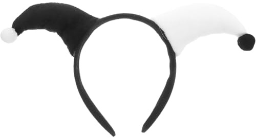 PRETYZOOM Clown Haarband Halloween Stirnband Mit Schwarz Weiß Rotem Clownshut Fasching Karneval Party Kopfschmuck