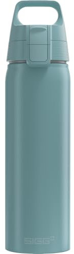 SIGG - Alu Trinkflasche - WMB Pathfinder Morning Blue - ClimatePartner Zertifiziert - Für Kohlensäurehaltige Getränke Geeignet - Auslaufsicher - Federleicht - BPA-frei - Outdoor - Blue - 0.75 L