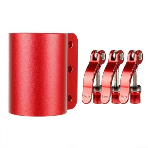 Reinforced Folding Clamp, Quick Release 3 Lock for Kaabo Mantis10 E Scooter, Lightweight (Red)