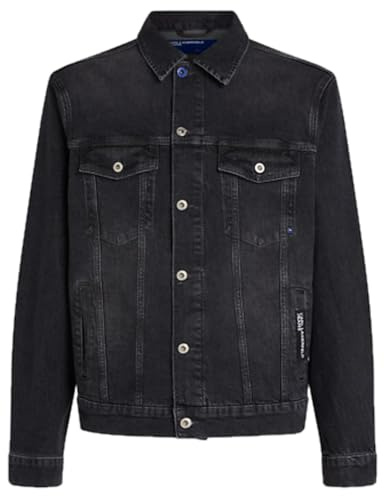 KARL LAGERFELD JEANS Herren Regular Denim Jacket Verwaschenes Dunkelgrau XS