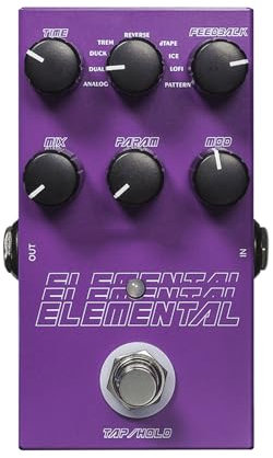 Nikou M-VAVE Delay Monoblock Effekte, Digital Delay Pedal mit 9 Effektreglern Gitarrenpedal Eingang Ausgang Metallgehäuse, DC9V/Typ-C 2 Stromversorgungsmodi (Lila)